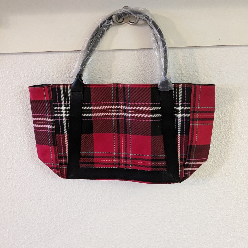 NEW Victoria Secret Limited Edition Red Tartan Tote NWT - Picture 2 of 6